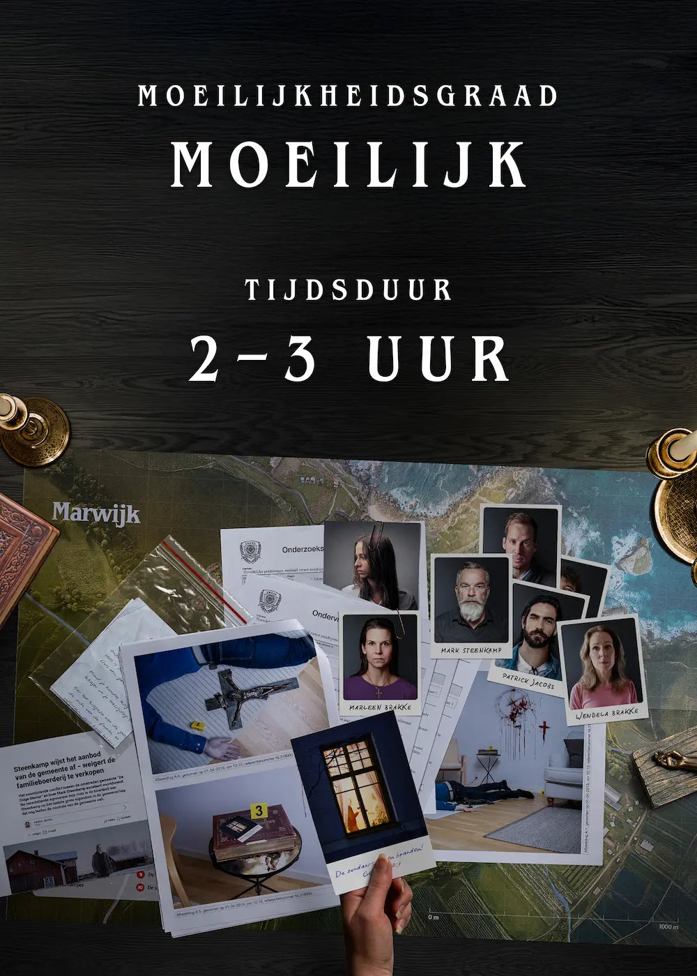 De Sekte: documenten, foto's en bewijsmateriaal met informatie over moeilijkheidsgraad en speelduur.